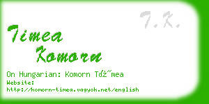 timea komorn business card